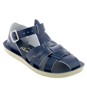 6 SUN-SAN SHARKS NAVY SALT WATER FISHERMAN SANDALS